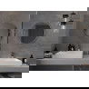 Mexen Loft miroir de salle de bain rond 60 cm, cadre inox - 9850-060-060-000-10