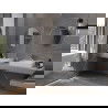 Mexen Loft miroir de salle de bain rond 60 cm, cadre inox - 9850-060-060-000-10