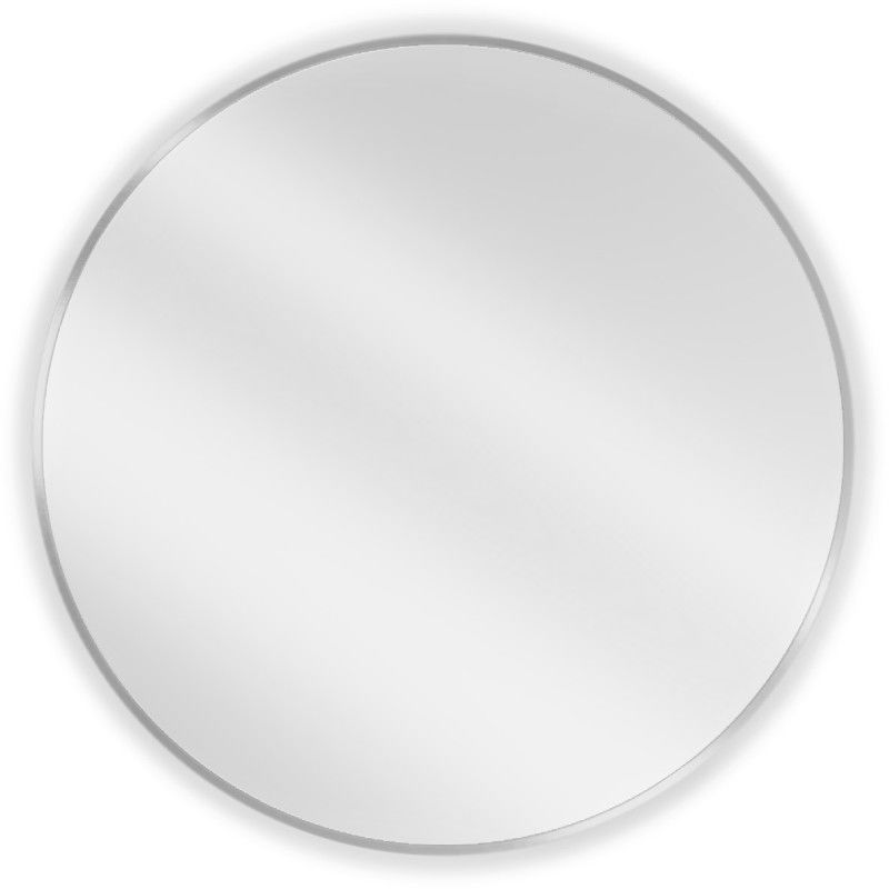 Mexen Loft miroir rond pour salle de bain 80 cm, cadre inox - 9850-080-080-000-10
