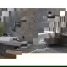 Mexen Loft miroir rond pour salle de bain 80 cm, cadre inox - 9850-080-080-000-10