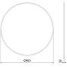 Mexen Loft miroir de salle de bain rond 90 cm, cadre inox - 9850-090-090-000-10