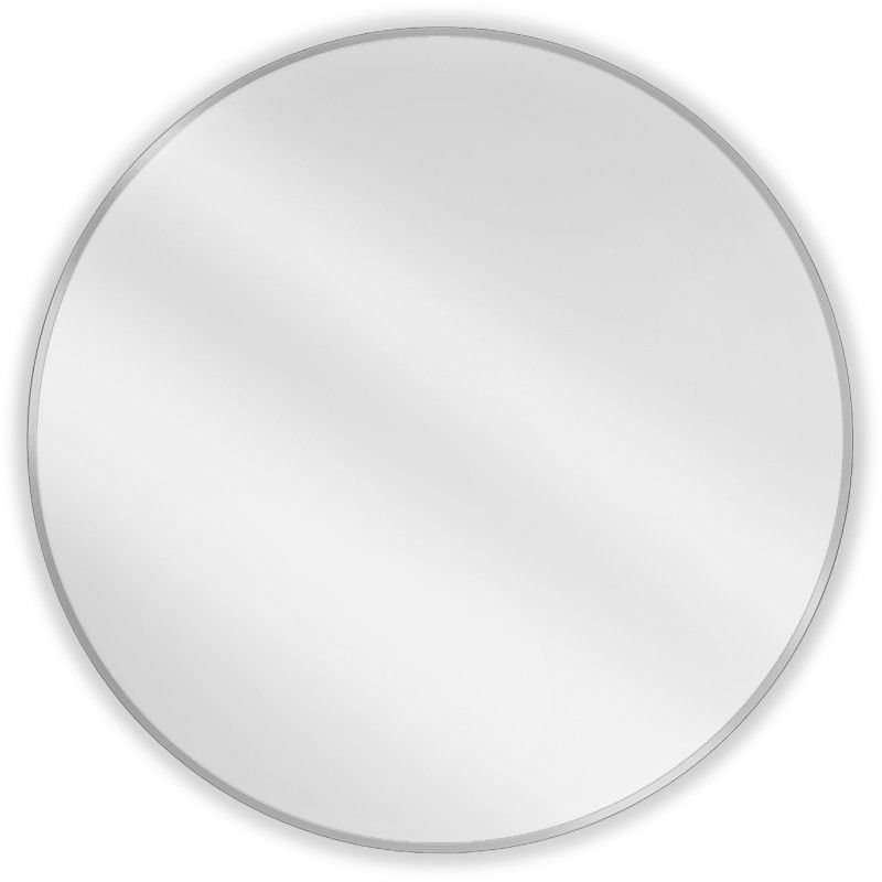Mexen Loft miroir de salle de bains rond 100 cm, cadre inox - 9850-100-100-000-10
