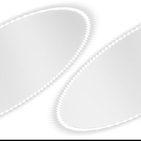 Mexen Loft miroir de salle de bain rond 40 cm, cadre blanc - 9850-040-040-000-20