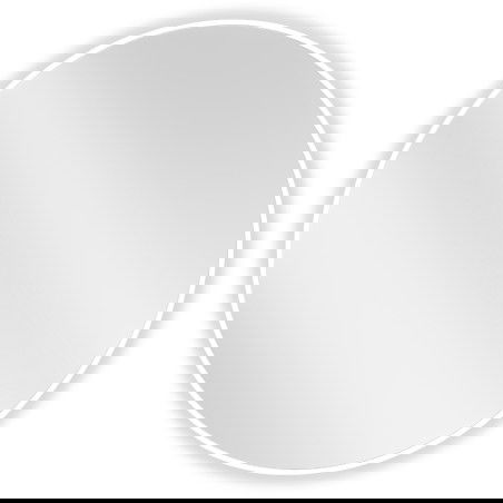 Mexen Loft miroir de salle de bain rond 80 cm, cadre blanc - 9850-080-080-000-20