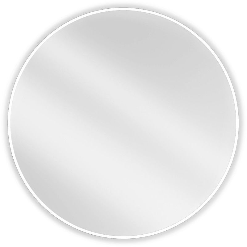 Mexen Loft miroir de salle de bain rond 90 cm, cadre blanc - 9850-090-090-000-20
