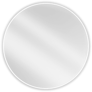 Mexen Loft miroir de salle de bain rond 90 cm, cadre blanc - 9850-090-090-000-20
