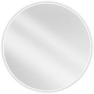 Mexen Loft miroir de salle de bain rond 100 cm, cadre blanc - 9850-100-100-000-20