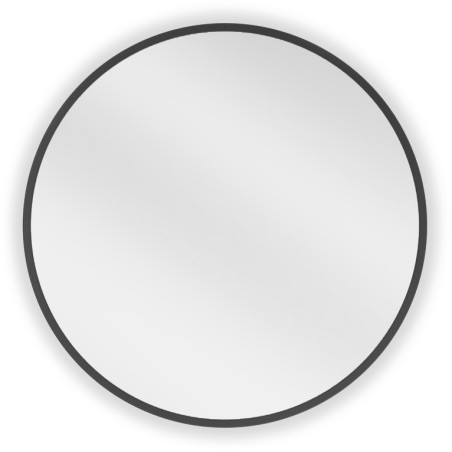 Mexen Loft miroir de salle de bains rond 30 cm, cadre noir - 9850-030-030-000-70