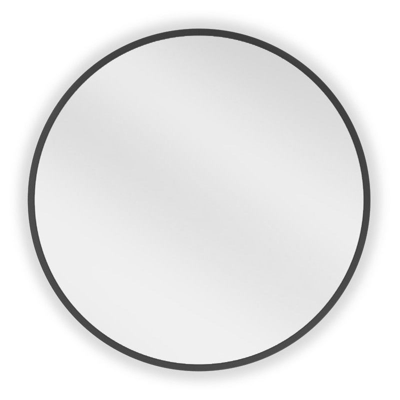 Mexen Loft miroir de salle de bain rond 45 cm, cadre noir - 9850-045-045-000-70