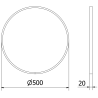 Mexen Loft miroir de salle de bain rond 50 cm, cadre noir - 9850-050-050-000-70