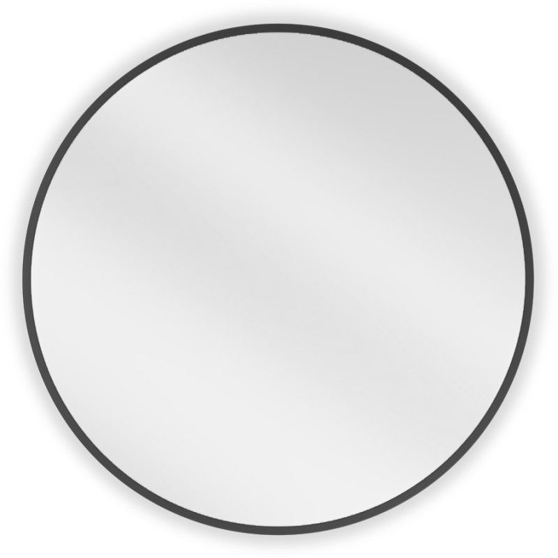 Mexen Loft miroir de salle de bain rond 60 cm, cadre noir - 9850-060-060-000-70
