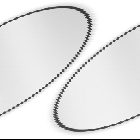 Mexen Loft miroir de salle de bain rond 60 cm, cadre noir - 9850-060-060-000-70
