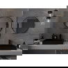 Mexen Loft miroir de salle de bain rond 65 cm, cadre noir - 9850-065-065-000-70
