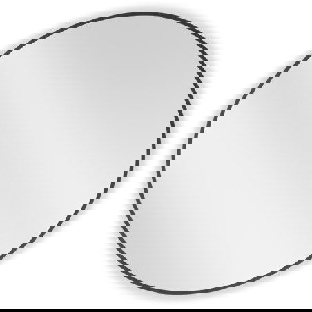 Mexen Loft miroir de salle de bains rond 80 cm, cadre noir - 9850-080-080-000-70