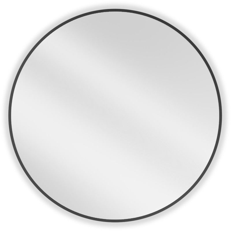 Mexen Loft miroir de salle de bain rond 85 cm, cadre noir - 9850-085-085-000-70