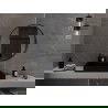 Mexen Loft miroir de salle de bain rond 85 cm, cadre noir - 9850-085-085-000-70