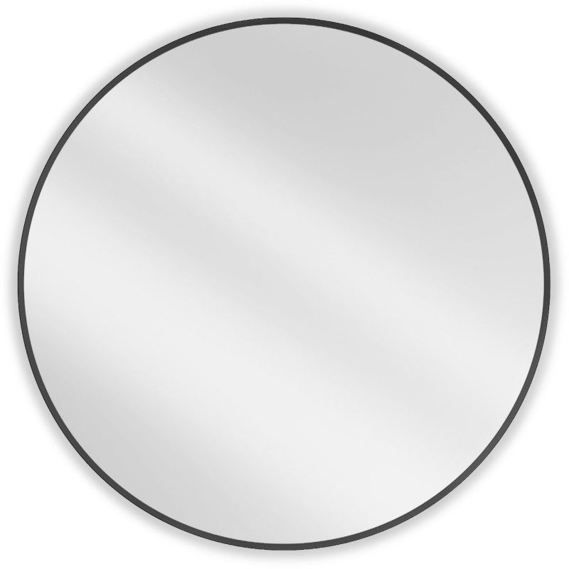 Mexen Loft miroir de salle de bain rond 90 cm, cadre noir - 9850-090-090-000-70