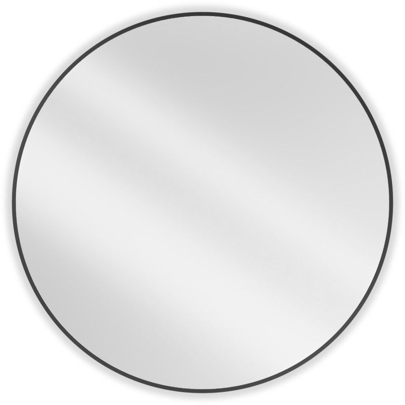 Mexen Loft miroir de salle de bain rond 100 cm, cadre noir - 9850-100-100-000-70