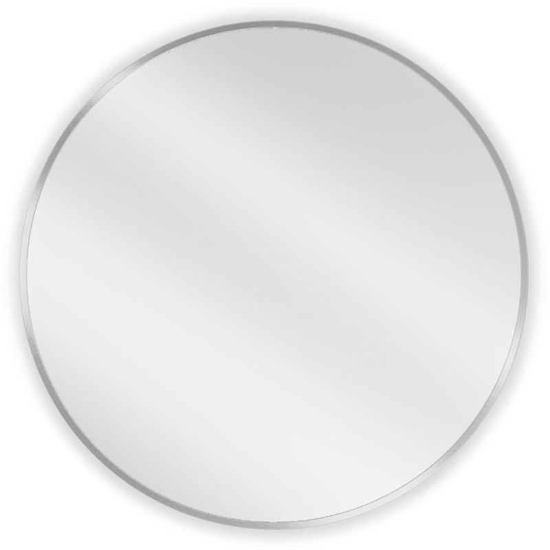 Mexen Loft miroir de salle de bain rond 70 cm, cadre inox - 9850-070-070-000-10