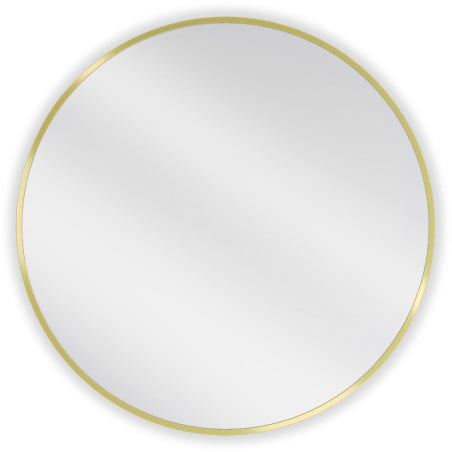 Mexen Loft miroir de salle de bain rond 75 cm, cadre doré - 9850-075-075-000-50