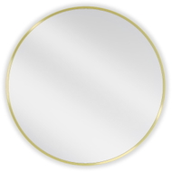 Mexen Loft miroir de salle de bain rond 75 cm, cadre doré - 9850-075-075-000-50