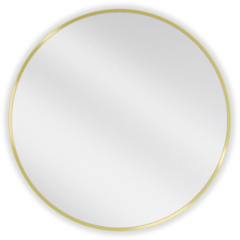 Mexen Loft miroir de salle de bains rond 70 cm, cadre doré - 9850-070-070-000-50