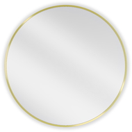 Mexen Loft miroir de salle de bains rond 70 cm, cadre doré - 9850-070-070-000-50