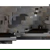 Mexen Loft miroir de salle de bains rond 70 cm, cadre doré - 9850-070-070-000-50