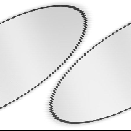 Mexen Loft miroir de salle de bain rond 70 cm, cadre noir - 9850-070-070-000-70