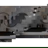 Mexen Loft miroir de salle de bain rond 70 cm, cadre noir - 9850-070-070-000-70