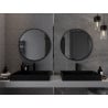 Mexen Loft miroir de salle de bains rond 70 cm, cadre noir - 9850-070-070-000-70