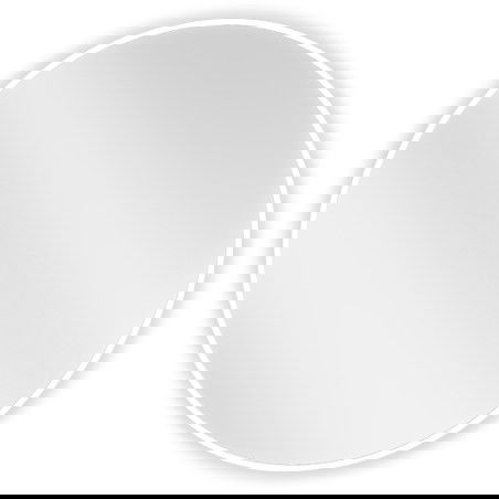 Mexen Loft miroir de salle de bain rond 70 cm, cadre blanc - 9850-070-070-000-20