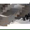 Mexen Loft miroir rond pour salle de bain 80 cm, cadre inox - 9850-080-080-000-10
