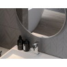 Mexen Loft miroir de salle de bain rond 90 cm, cadre inox - 9850-090-090-000-10