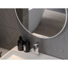 Mexen Loft miroir de salle de bains rond 60 cm, cadre blanc - 9850-060-060-000-20