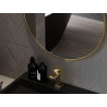 Mexen Loft miroir de salle de bains rond 30 cm, cadre doré brossé - 9850-030-030-000-50