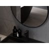 Mexen Loft miroir de salle de bain rond 70 cm, cadre noir - 9850-070-070-000-70