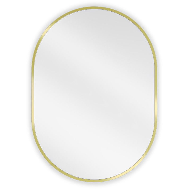 Mexen Loft miroir de salle de bain ovale 70 x 50 cm, cadre doré - 9851-070-050-000-50