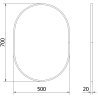Mexen Loft miroir de salle de bain ovale 70 x 50 cm, cadre noir - 9851-070-050-000-70