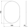 Miroir de salle de bain ovale Mexen Loft 70 x 50 cm, cadre noir - 9851-070-050-000-70