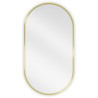 Mexen Loft Miroir de salle de bains ovale 75 x 40 cm, cadre doré brossé - 9851-075-040-000-50