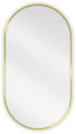 Miroir de salle de bain ovale Mexen Loft 75 x 40 cm, cadre doré - 9851-075-040-000-50