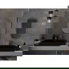 Miroir de salle de bain ovale Mexen Loft 75 x 40 cm, cadre doré - 9851-075-040-000-50