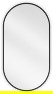 Mexen Loft miroir de salle de bain ovale 75 x 40 cm, cadre noir - 9851-075-040-000-70