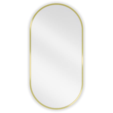 Mexen Loft miroir de salle de bain ovale 80 x 40 cm, cadre doré - 9851-080-040-000-50