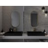 Mexen Loft miroir de salle de bain ovale 80 x 40 cm, cadre doré - 9851-080-040-000-50