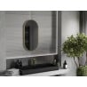 Mexen Loft miroir de salle de bain ovale 80 x 40 cm, cadre doré - 9851-080-040-000-50