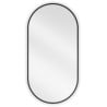 Mexen Loft miroir de salle de bain oval 80 x 40 cm, cadre noir - 9851-080-040-000-70