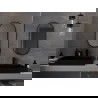 Mexen Loft miroir de salle de bain ovale 80 x 40 cm, cadre noir - 9851-080-040-000-70