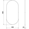 Mexen Loft miroir de salle de bain oval 80 x 40 cm, cadre noir - 9851-080-040-000-70